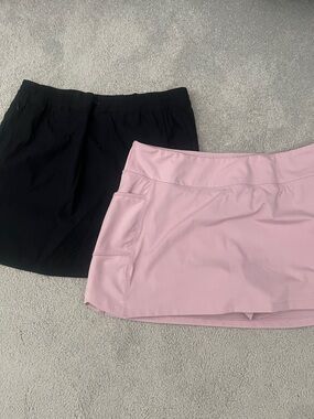 Black and Light Pink Athletic Skorts Duo